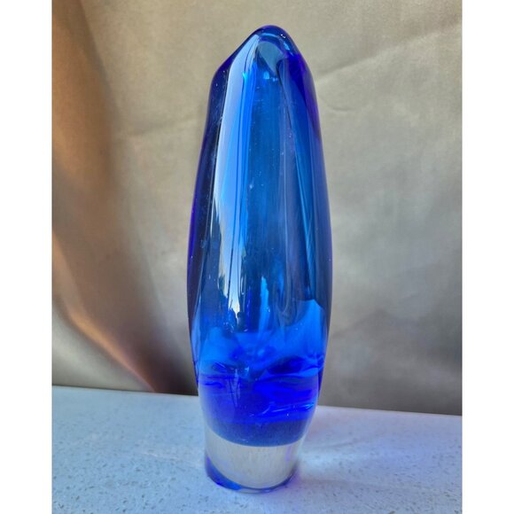 Skrdlovice Blown Glass Vase Milena Veliskova & Maria Stahlikov 6.75” MCM READ - Picture 3 of 13